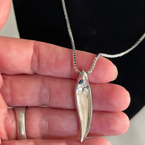 Swarovski Red Crystal Enamel Silver Tone Box Style Chain Pendant Necklace EUC - Picture 4 of 15